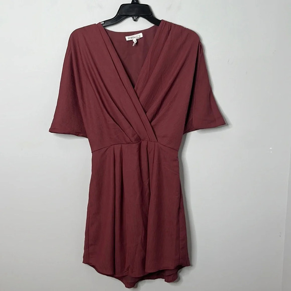 BCBGeneration Juto Kimono Sleeve Mauve Faux Wrap Dress - Picture 1 of 6
